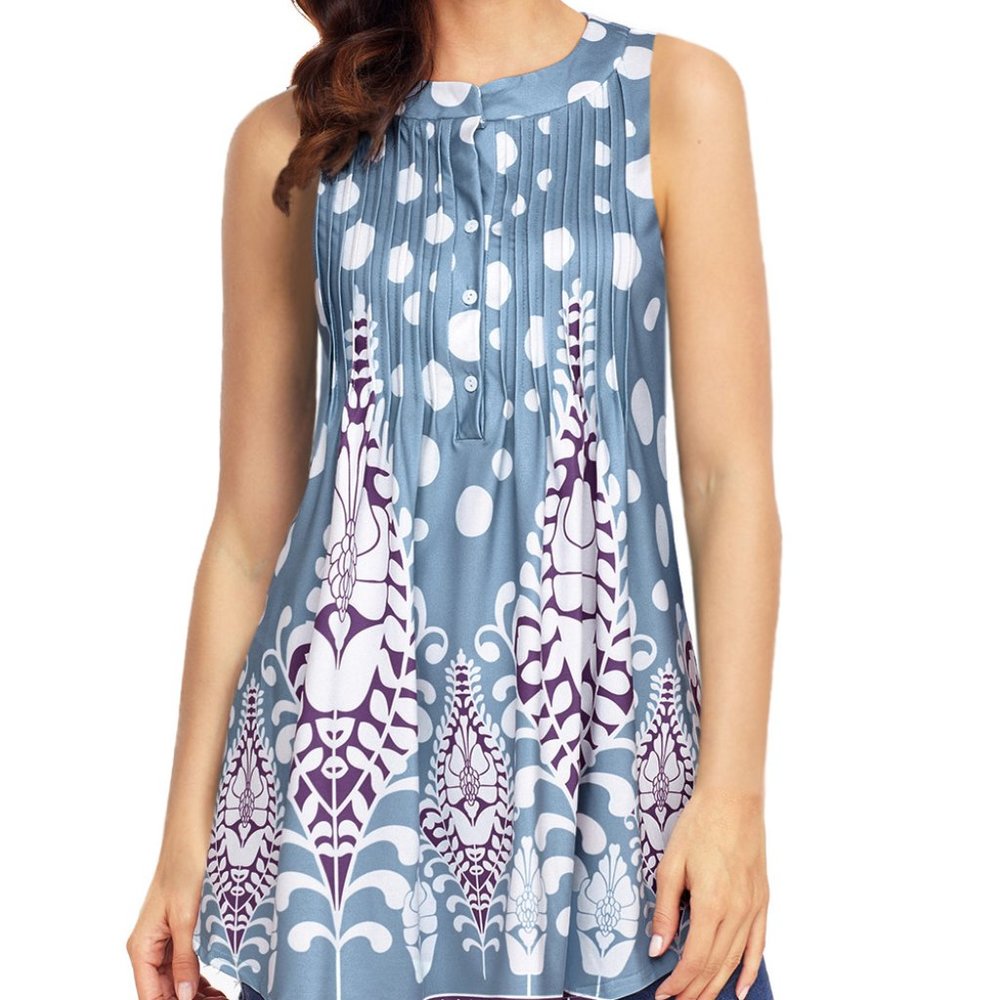 Top / Blouse Beautiful Floral Print Flowy Tank Top